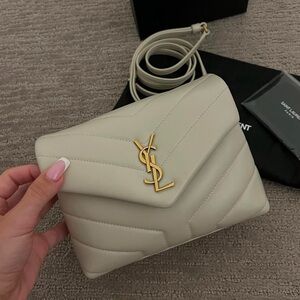 YSL toy loulou in cream with gold hardware